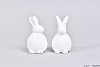 EASTER HARE STONE SPHERE SHADED WHITE 8X8X15CM ASSORTED A PIECE