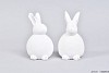 EASTER HARE STONE SPHERE SHADED WHITE 11X11X19CM ASSORTED A PIECE