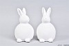 EASTER HARE STONE SPHERE SHADED WHITE 14X14X23CM ASSORTED A PIECE