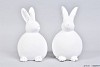 EASTER HARE STONE SPHERE SHADED WHITE 17X17X28CM ASSORTED A PIECE