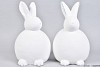 EASTER HARE STONE SPHERE SHADED WHITE 23X23X28CM ASSORTED A PIECE