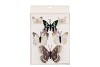 STICK-INS BUTTERFLY ON CLIP BROWN MIX A 6 PIECES