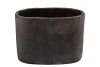IRON STONE GREY OVAL POT 28X16X20CM