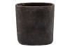 IRON STONE GREY OVAL POT 28X16X29CM