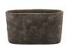 IRON STONE GREY OVAL POT 44X16X25CM