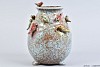 BIRD VASE ON FEET LIGHT BLUE 19X25CM