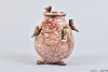 BIRD VASE ON FEET PINK 12X15CM