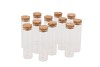 MILCHFLASCHE GLAS TUBE MIT KORKEN 3X11CM PRO 12 STÜCK