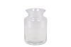 GLASS MILK BOTTLE VASE HEAVY 14X20CM