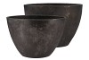 BALI BLACK COAL BOWL OVL 34X16X23CM
