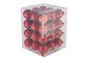 GLASS BALL MATT RED 57MM P/36