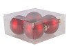 GLASS BALL MAT ROOD 100MM P/4