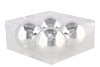 GLASS BALL SHINY SILVER 100MM P/4
