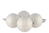 GLASS BALL SHINY WHITE 100MM P/4