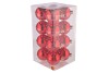 GLASS BALL SHINNY RED 80MM P/16 NM