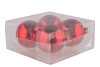 GLASS BALL GLANS RED 100MM P/4