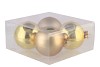 GLASS BALL COMBI GOUD 100MM P/4