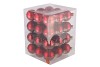GLASS BALL CHRISTMAS RED 57MM P/36