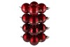 GLASS BALL CHRISTMAS RED 80MM P/16