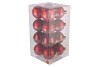 GLASS BALL CHRISTMAS RED 80MM P/16