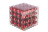 GLASS BALL CHRISTMAS RED 40MM P/64