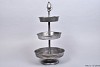 DHAKA ZILVER ETAGERE 3LAAGS 25X49CM