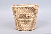 SEAGRASS STRAW NATURAL POT BASKET 22X22CM