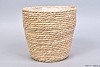 SEAGRASS STRAW NATURAL POT BASKET 24X24CM
