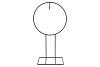 METAAL STAND ROND 26X47CM