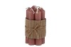 CANDLE CROWN OLD PINK PER 7 2X12CM