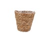 SEAGRASS STRAW BASKET POT BROWN 12X12CM