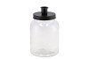 CANDLE JAR BLACK 11X15CM NM