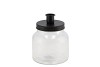 CANDLE JAR BLACK 11X11CM NM
