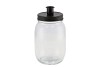 CANDLE JAR BLACK 11X17CM NM
