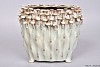 OMAN GREEN/WHITE VAAS OVAAL 29X21X23CM