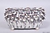 OMAN BLEU/BLANC POT OVALE 28X18X14CM