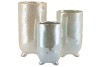 ST. TROPEZ PEARL GREEN VASE 10X17CM