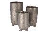 ST TROPEZ MATT SILVER VASE 10X17CM
