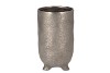 ST TROPEZ MATT SILVER VASE 12X21CM