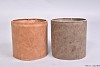 LEATHER BLOEMPOT BRUIN ASSORTI PER 1 STUK 12X12X12CM