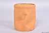 LEATHER BLOEMPOT AMBER 14X14X15CM