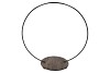 METAL CIRCLE BLACK MET PLATEAU 73X36X79CM