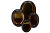 MARRAKECH BLACK/GOLD EGG T-LIGHT 20X10X28CM