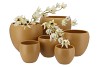 VINCI MUSTARD FLOWERPOT 14X11CM