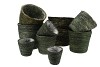 SEAGRASS STRAW BASKET POT ARMY GREEN 22X22CM NM