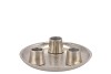 DECO CANDLE HOLDER ALUMINIUM 16X16X4CM