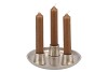 DECO CANDLE HOLDER ALUMINIUM 16X16X4CM