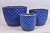MALAYSIA POT ANANAS BLAUW 38X30CM 3DLG