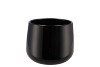 CERAMIC BLACK SHINY POT BERLIN 13X11CM
