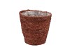 SEAGRASS STRAW BASKET POT TERRA 16X16CM